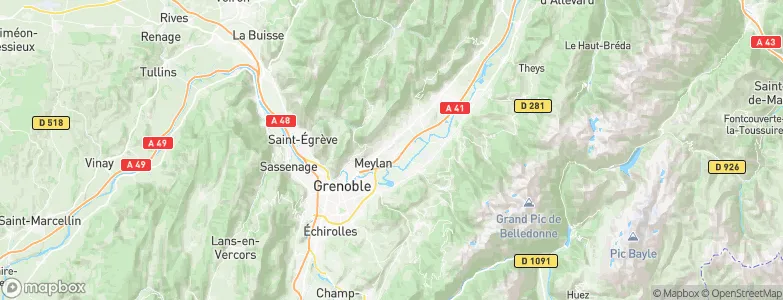 Montbonnot-Saint-Martin, France Map