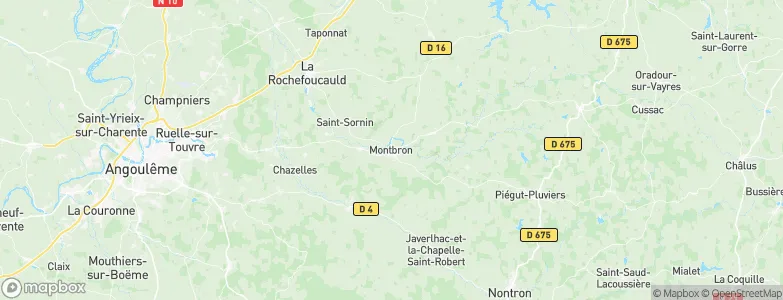 Montbron, France Map