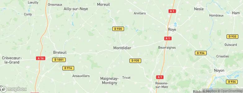 Montdidier, France Map