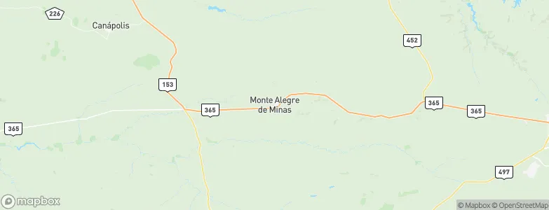 Monte Alegre de Minas, Brazil Map