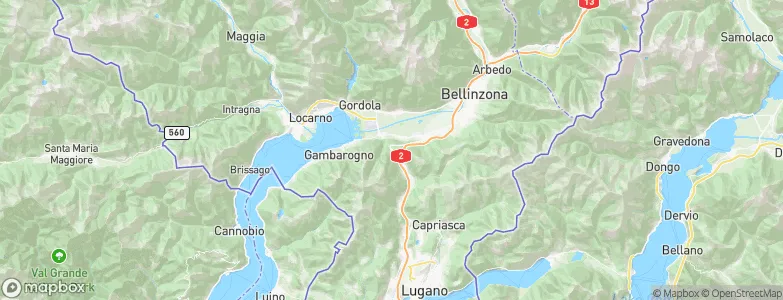 Monte Ceneri, Switzerland Map
