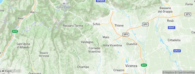Monte di Malo, Italy Map