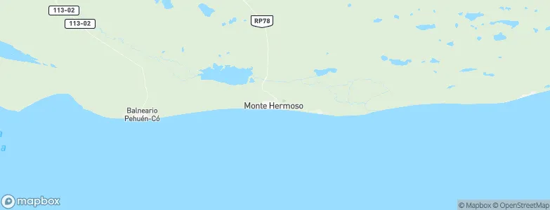 Monte Hermoso, Argentina Map