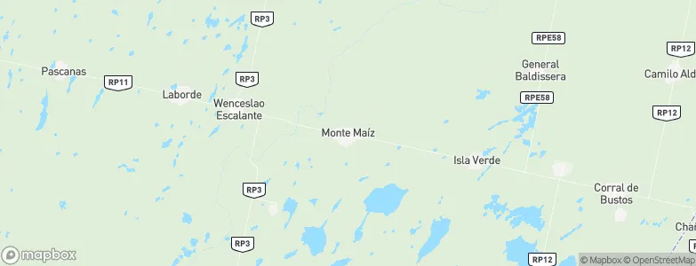 Monte Maíz, Argentina Map