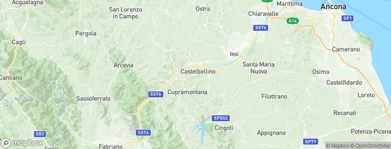 Monte Roberto, Italy Map