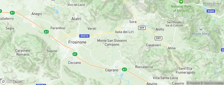 Monte San Giovanni Campano, Italy Map