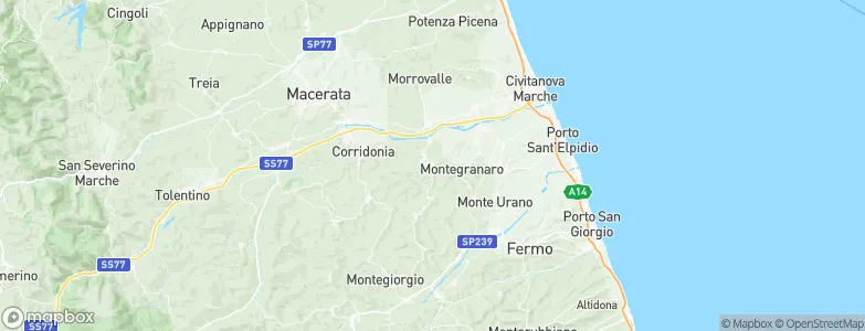 Monte San Giusto, Italy Map