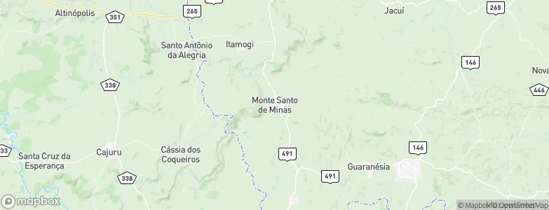 Monte Santo de Minas, Brazil Map
