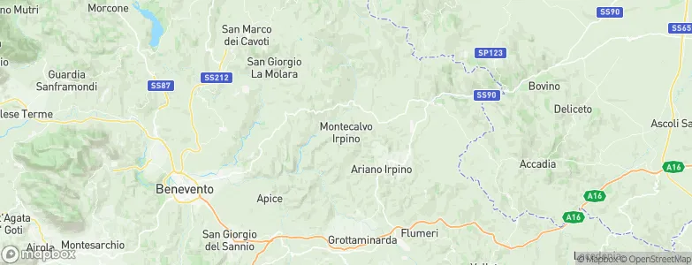 Montecalvo Irpino, Italy Map