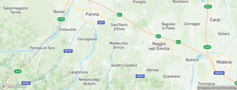 Montecchio Emilia, Italy Map