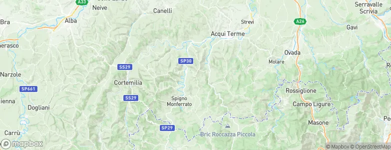 Montechiaro d'Acqui, Italy Map
