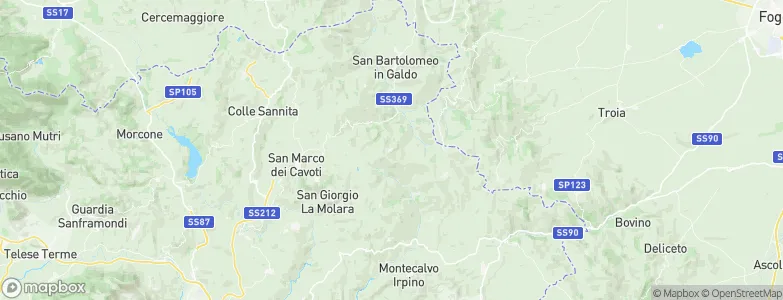Montefalcone di Val Fortore, Italy Map