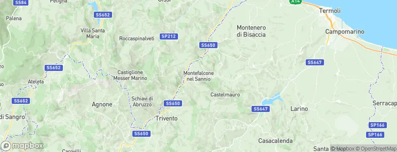 Montefalcone nel Sannio, Italy Map