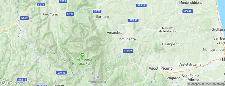 Montefortino, Italy Map