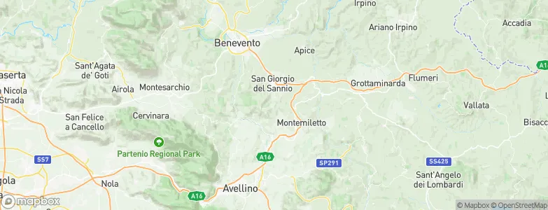 Montefusco, Italy Map