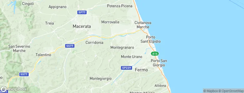 Montegranaro, Italy Map