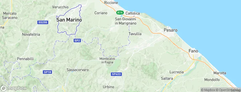 Montegridolfo, Italy Map