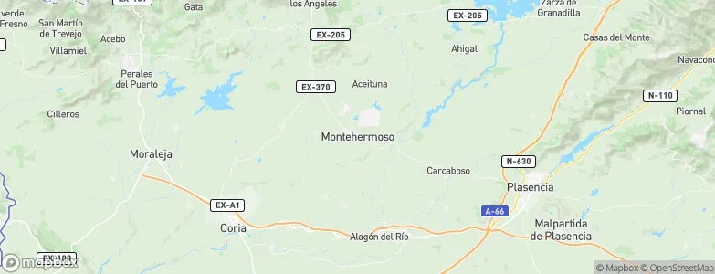 Montehermoso, Spain Map
