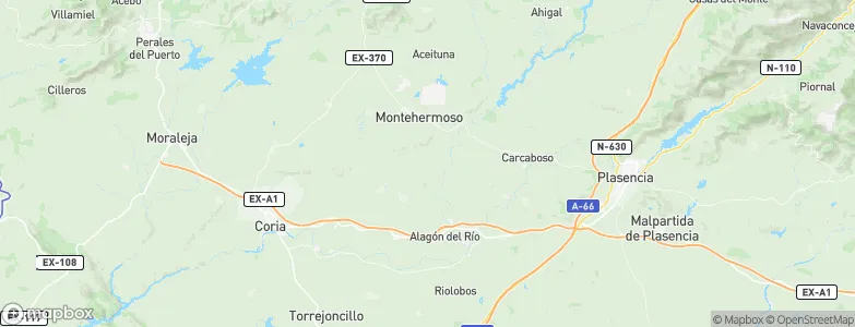 Montehermoso, Spain Map