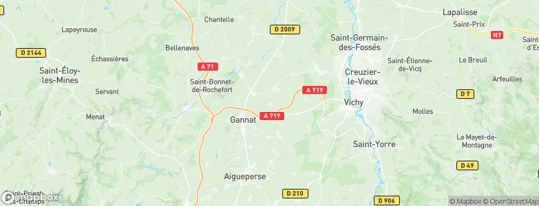 Monteignet-sur-l'Andelot, France Map