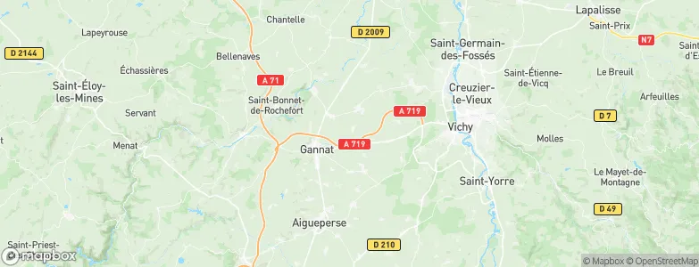 Monteignet-sur-l'Andelot, France Map