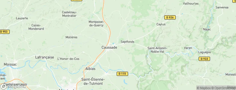 Monteils, France Map