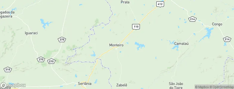 Monteiro, Brazil Map