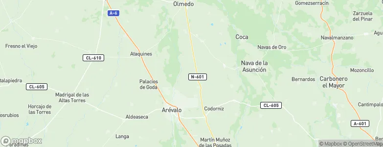 Montejo de Arévalo, Spain Map