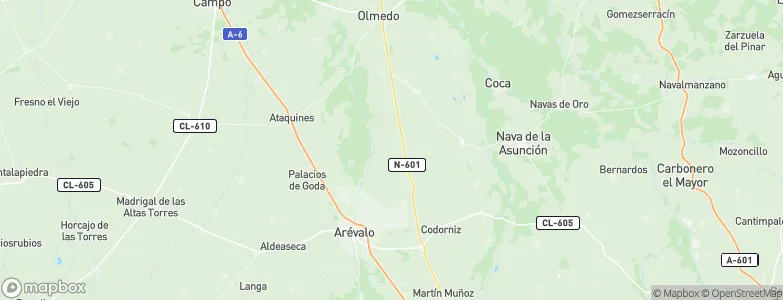 Montejo de Arévalo, Spain Map