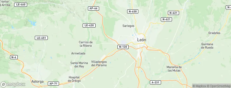 Montejos del Camino, Spain Map
