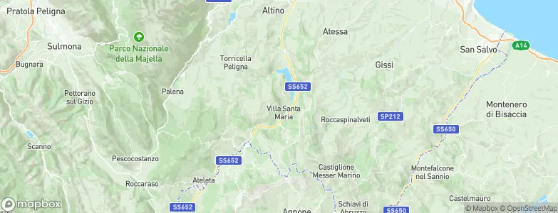 Montelapiano, Italy Map