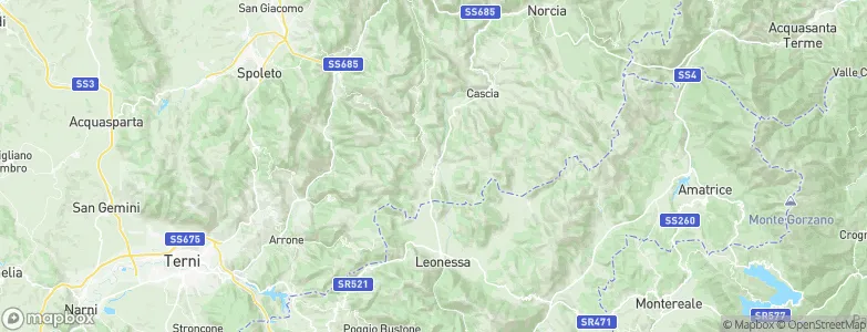 Monteleone di Spoleto, Italy Map