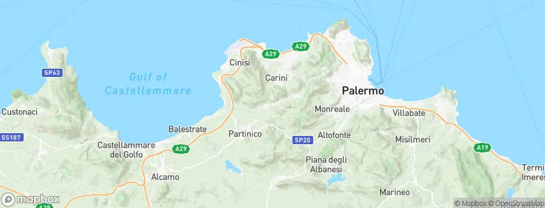 Montelepre, Italy Map