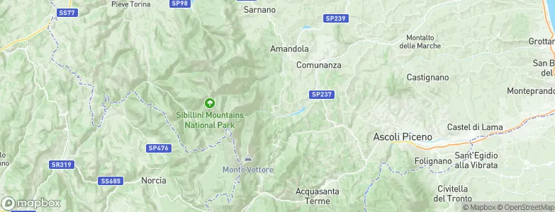 Montemonaco, Italy Map
