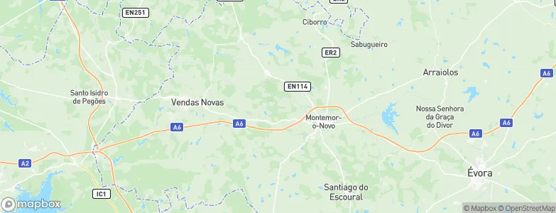 Montemor-o-Novo Municipality, Portugal Map