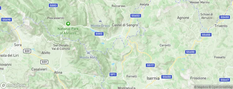 Montenero Val Cocchiara, Italy Map