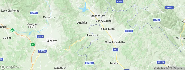 Monterchi, Italy Map