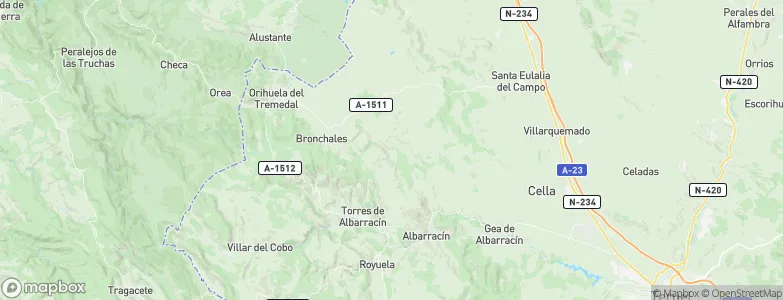 Monterde de Albarracín, Spain Map