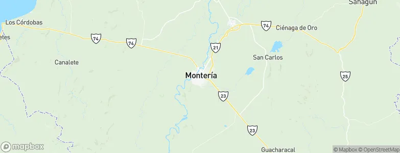 Montería, Colombia Map
