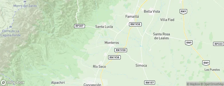 Monteros, Argentina Map