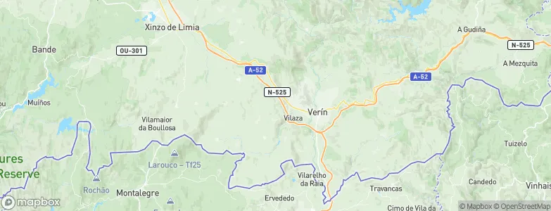 Monterrei, Spain Map