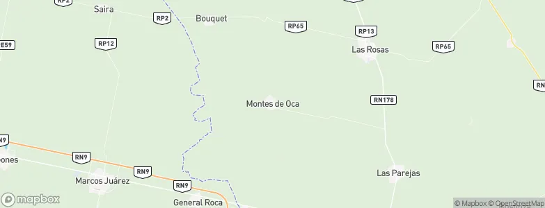 Montes de Oca, Argentina Map