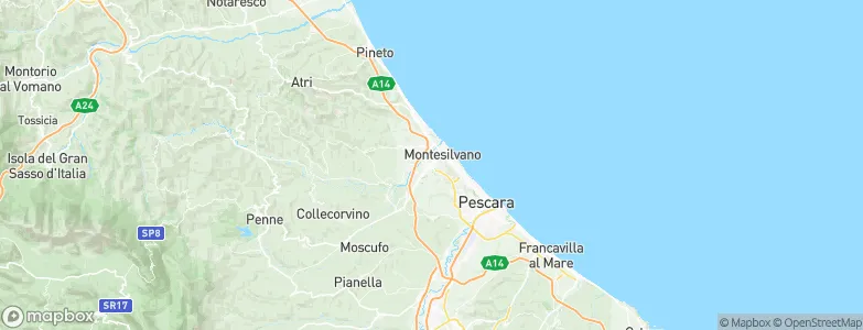 Montesilvano, Italy Map