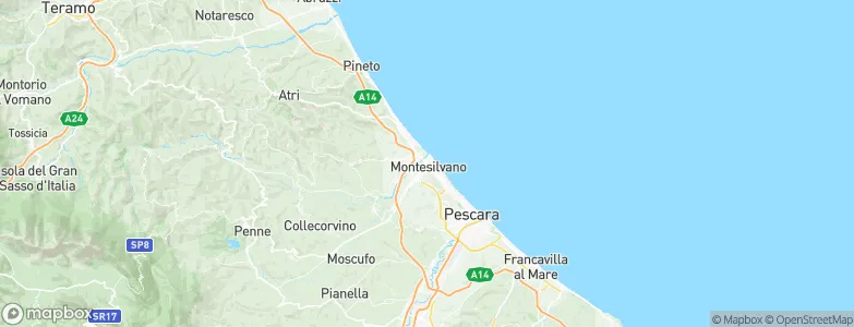 Montesilvano Marina, Italy Map