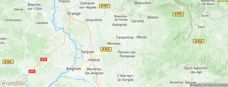 Monteux, France Map