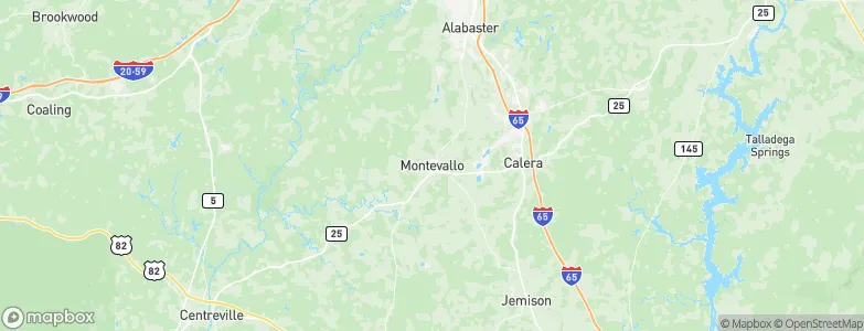 Montevallo, United States Map