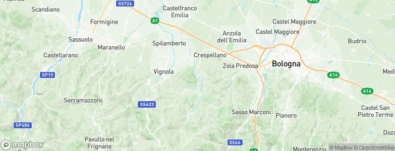 Monteveglio, Italy Map