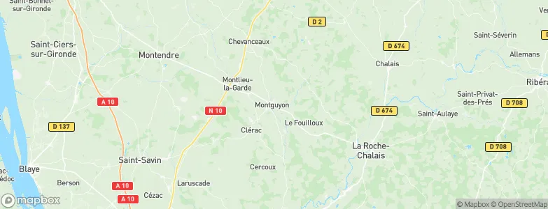 Montguyon, France Map