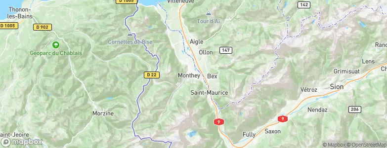 Monthey, Switzerland Map