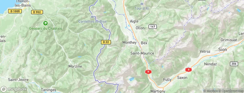 Monthey, Switzerland Map